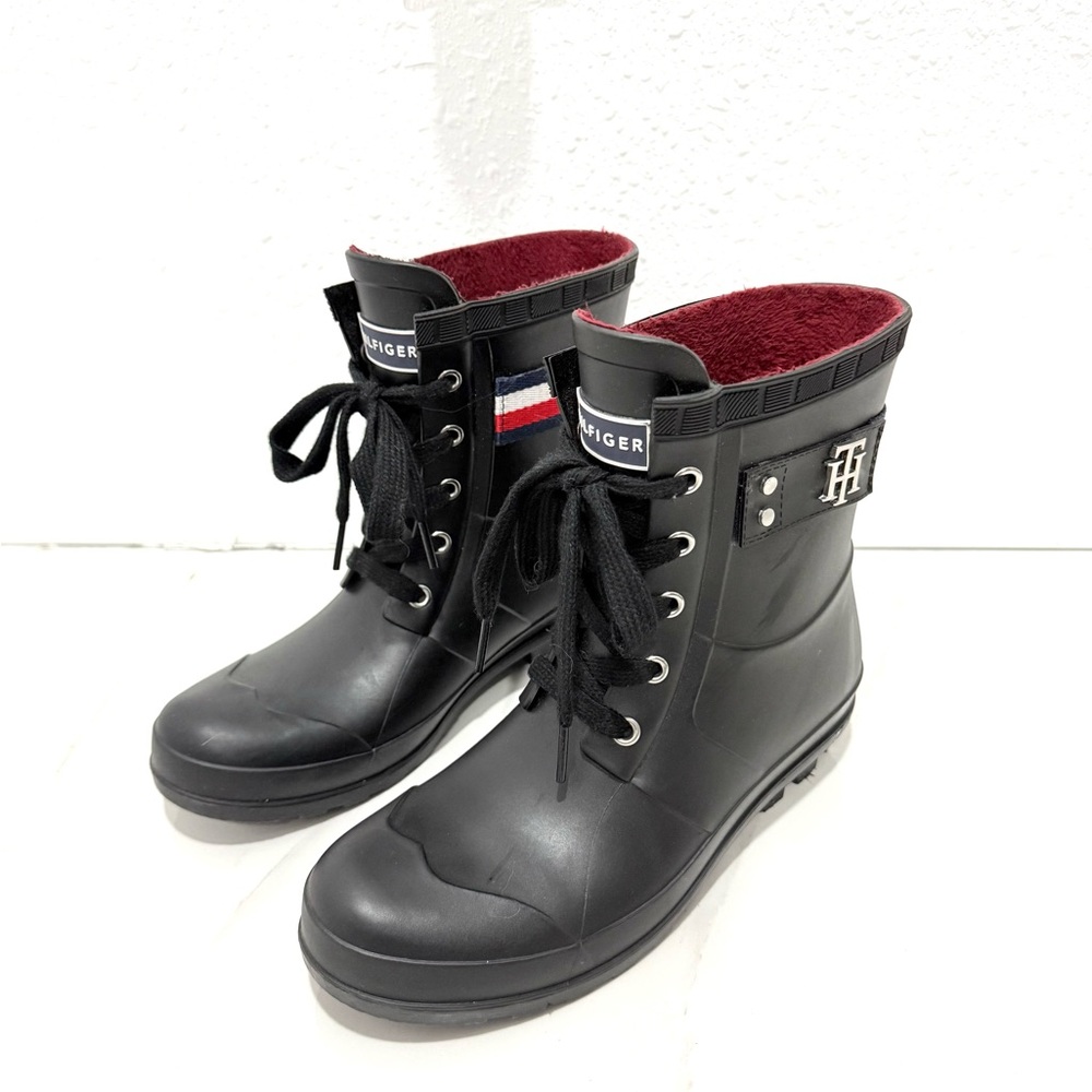 Tommy Hilfiger Blue Boots with Red Lining 7